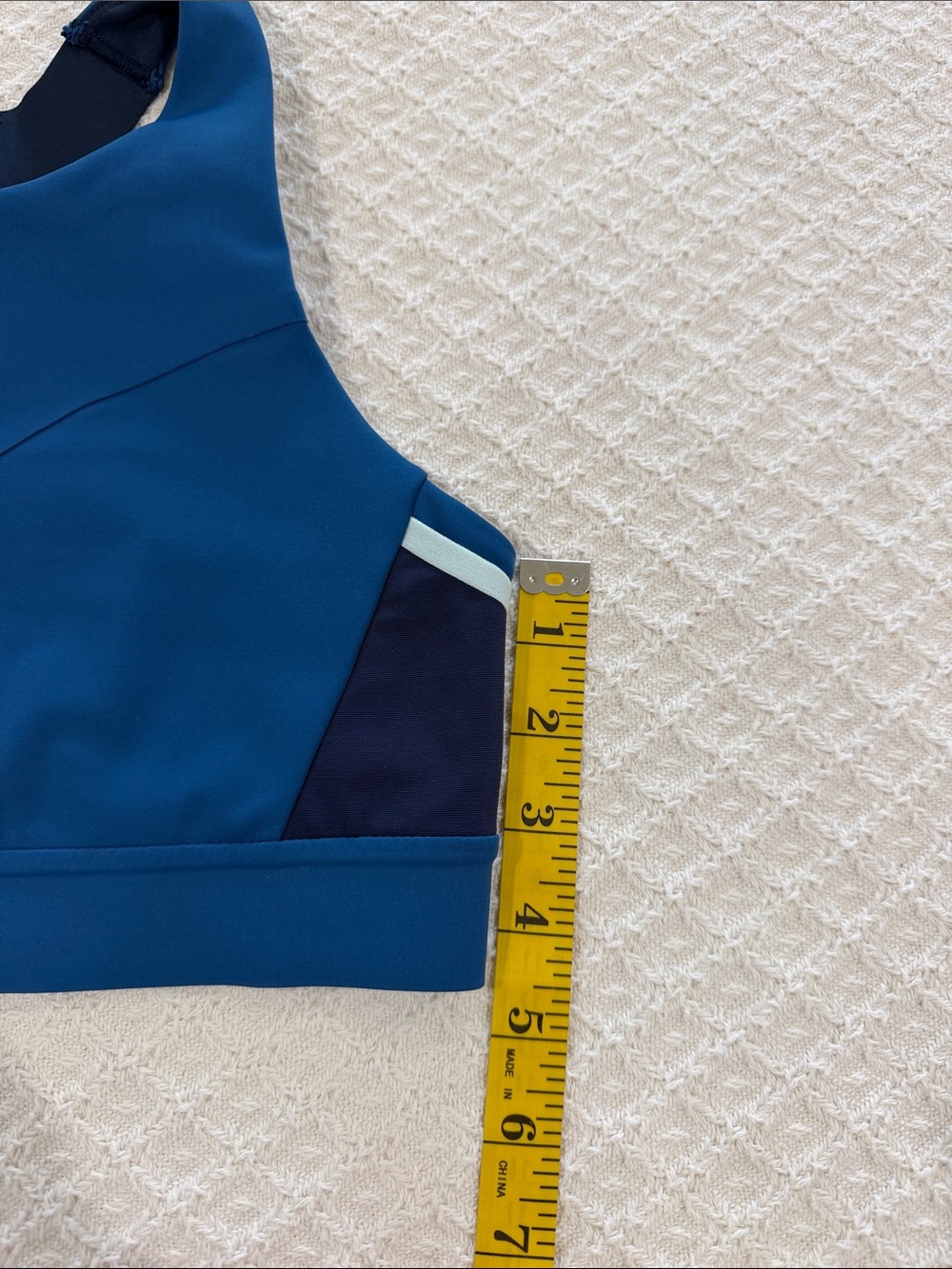 Brooks High-Neck Sports Bra - Teal Blue - Picture 3 of 6